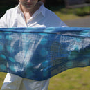 [SCARF] HAND-DYED STALL WITH NATURAL INDIGO (SQUEEZE) | INDIGO DYEING| INDIGO KESENNUMA