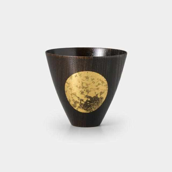 [แก้ว (ถ้วย)] Oborotsuki Cup Lacquer (M) | Hakuichi | ใบทอง Kanazawa
