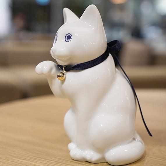 [손짓 (행운 의) 고양이] Kata Koto Maneki Neko White | Hizen Yoshida