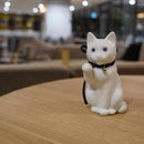 [BECKONING (LUCKY) CAT] MANEKINEKO BANK FIRST MODEL WHITE (M) | KATA KOTO | HIZEN YOSHIDA WARES