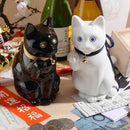 [BECKONING (LUCKY) CAT] MANEKINEKO BANK FIRST MODEL WHITE (M) | KATA KOTO | HIZEN YOSHIDA WARES