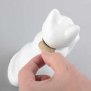 [BECKONING (LUCKY) CAT] MANEKINEKO BANK FIRST MODEL WHITE (M) | KATA KOTO | HIZEN YOSHIDA WARES