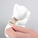 [BECKONING (LUCKY) CAT] MANEKINEKO BANK FIRST MODEL WHITE (M) | KATA KOTO | HIZEN YOSHIDA WARES