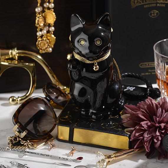 [BECKONING (LUCKY) CAT] MANEKINEKO BANK FIRST MODEL BLACK (M) | KATA KOTO | HIZEN YOSHIDA WARES