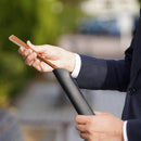 [手風扇袋]風扇袋牛皮黑色|京都折疊迷| Yonhara Yonhara，敬業