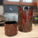[SAKE CUP] KOKEMUSU OCHOKO / GUINOMI (2-PIECE SET) | WAJIMANURI STUDIO RAKU | WAJIMA LACQUERWARE