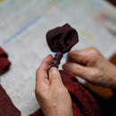 [STOLE] NAZCA-MON RED | MIKAMO SANROKU WORKS | TIE DYEING