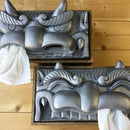 [TISSUE BOX COVER] TISSUE CASE (ONIGAWARA WITH A GLARING FACE) | ONIFUKU | SANSHU ONIGAWARA CRAFTS