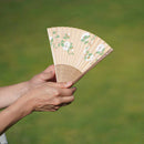 [แฟนมือ] พัดลมกระดาษผู้หญิง Shiratsubaki | Kyoto Folding Fans | Ohnishi Tsune Shoten