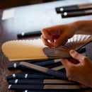 [HAND FAN] MEN'S PAPER FAN MEDAKA SCOOPING | KYOTO FOLDING FANS | OHNISHI TSUNE SHOTEN
