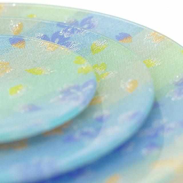 [大板（盤子）]板（櫻花）藍色m | Nishijin紡織品