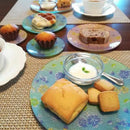 [LARGE PLATE (PLATTER)] PLATE (CHERRY BLOSSOM) BLUE 5-PIECE SET | NISHIJIN RE:NISTA | NISHIJIN TEXTILES