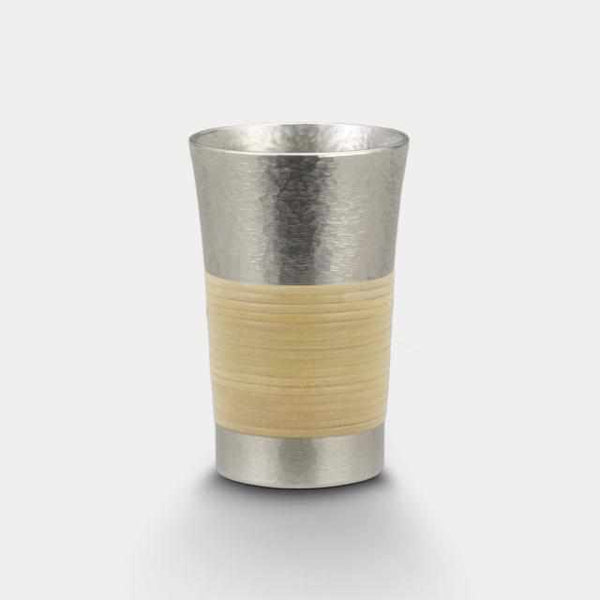 [ Mug （Cup）] Tumbler Rattan Roll Standard | 大阪 Naniwa Pewter Ware