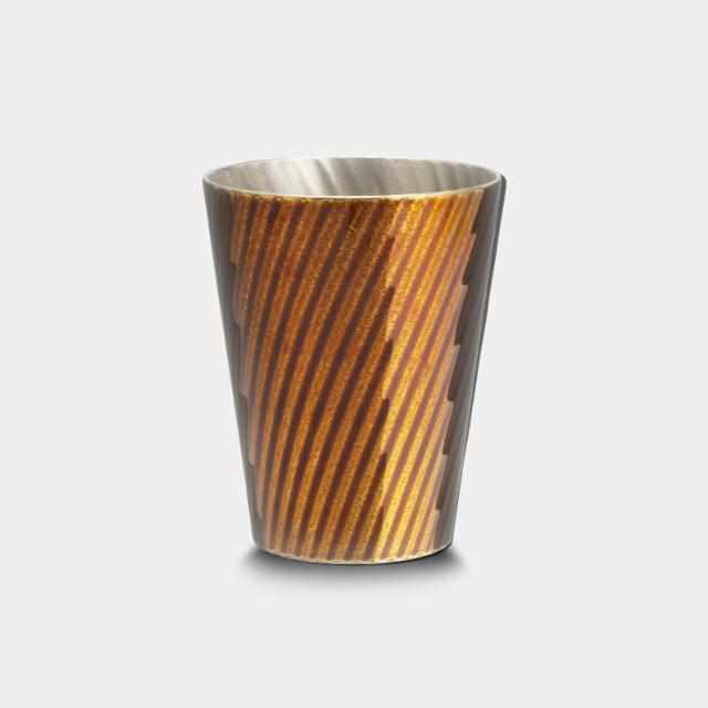 [MUG (CUP)] ECHIZEN FINISH SANDALWOOD YELLOW | OSAKA NANIWA PEWTER WARE