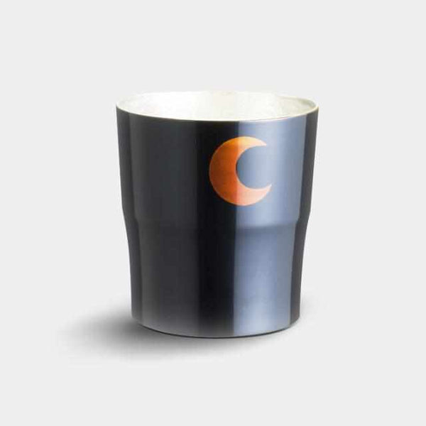 [แก้ว (ถ้วย)] Echizen เสร็จสิ้น Sandalwood Sun Moon Black | Osaka Naniwa Pewter Ware