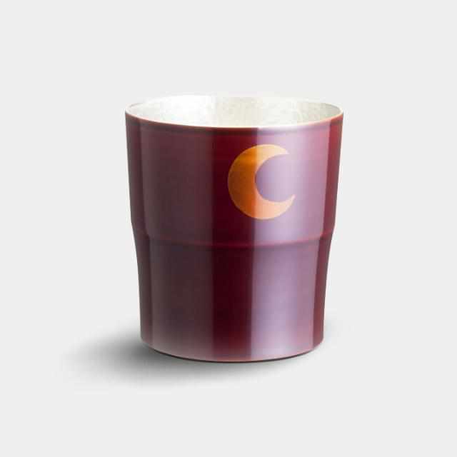 [찻잔 (컵)] Echizen 마무리 샌달 우드 태양 달 빨강 | 오사카 나니와 땜 납품