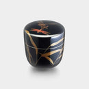 [JAPANESE TEA CUP] WAJIMA FINISH JUJUBE DRAGONFLY LACQUER WORK | OSAKA NANIWA PEWTER WARE
