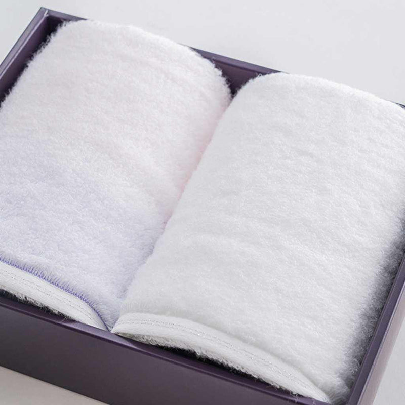 [TOWELS] "IRODORI" FACE TOWEL SET OF 2 (PINK / WHITE) | IMABARI TOWELS