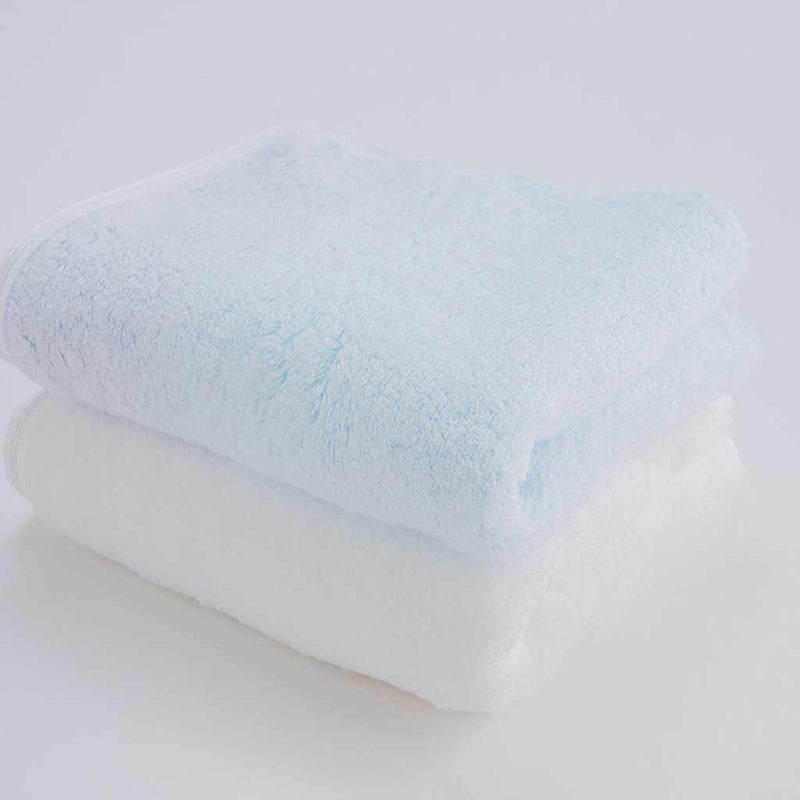 [TOWELS] "IRODORI" FACE TOWEL SET OF 2 (BLUE / WHITE) | IMABARI TOWELS