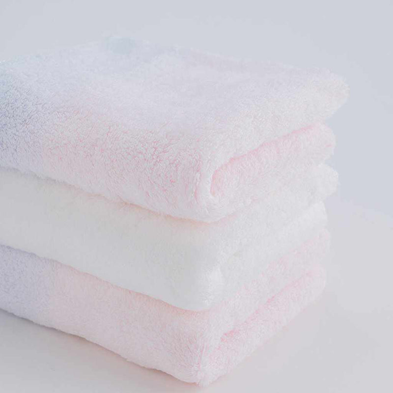 [TOWELS] "IRODORI" FACE TOWEL SET OF 3 (PINK / WHITE) | IMABARI TOWELS
