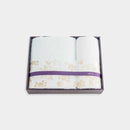 [TOWELS] "IRODORI" BATH TOWEL AND FACE TOWEL SET (BLUE / WHITE) | IMABARI TOWELS