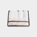 [TOWELS] "IRODORI" 1 BATH TOWEL AND 3 FACE TOWELS SET (PINK / WHITE) | IMABARI TOWELS