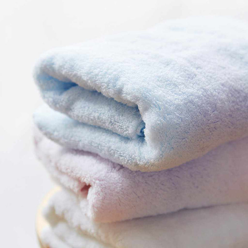[TOWELS] "IRODORI" 1 BATH TOWEL AND 2 FACE TOWELS SET (PINK / WHITE) | IMABARI TOWELS