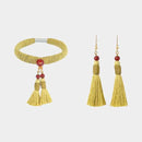 [PET SUPPLY] CAT NECKLACE & EARRINGS SET KURAMA | NAKANO ISUKE | KYOTO BUDDHIST BEADS