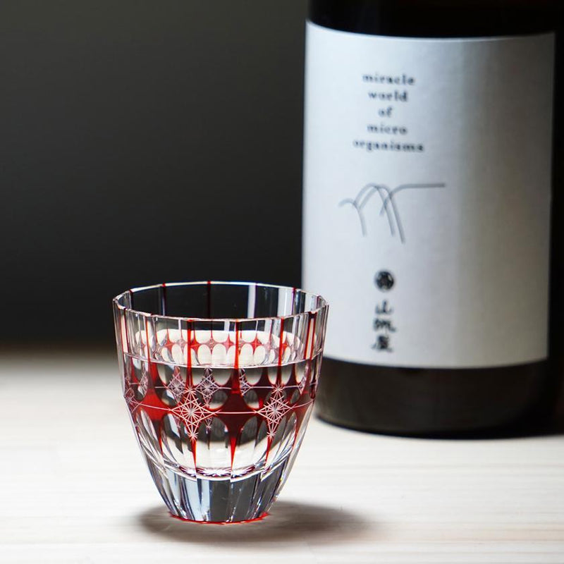 [แก้วสาเก] rinzen guinomi (สีแดง) | คิริโกะ