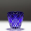 [SAKE GLASS] GUINOMI KIKU YARAI (BLUE) | KIRIKO