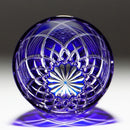 [SAKE GLASS] GUINOMI KIKU YARAI (BLUE) | KIRIKO