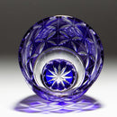 [SAKE GLASS] GUINOMI KIKU SHIPPO (BLUE) | KIRIKO