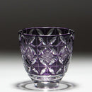 [SAKE GLASS] GUINOMI KIKU SHIPPO (PURPLE) | KIRIKO