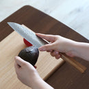 [KITCHEN (CHEF) KNIFE] AUS10 HAMMERED DAMASCUS OAK OCTAGONAL HANDLE 170 | BECOS ORIGINAL