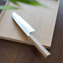 [KITCHEN (CHEF) KNIFE] AUS10 HAMMERED DAMASCUS OAK OCTAGONAL HANDLE 170 | BECOS ORIGINAL