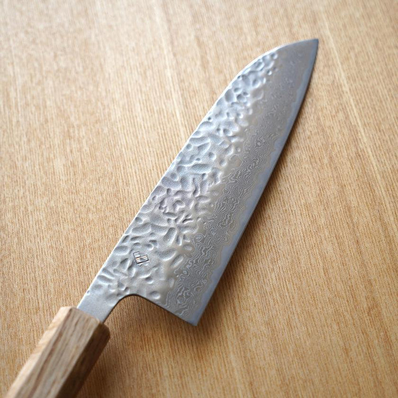 [廚房（廚師）刀] AUS10錘擊大馬士革橡木八角形手柄170 | Becos原創