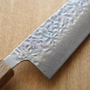 [KITCHEN (CHEF) KNIFE] AUS10 HAMMERED DAMASCUS OAK OCTAGONAL HANDLE 170 | BECOS ORIGINAL