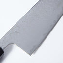 [KITCHEN (CHEF) KNIFE] V10 DAMASCUS, 31 LAYERS INDIGO-DYED BLACK OCTAGONAL OAK HANDLE  | BECOS ORIGINAL