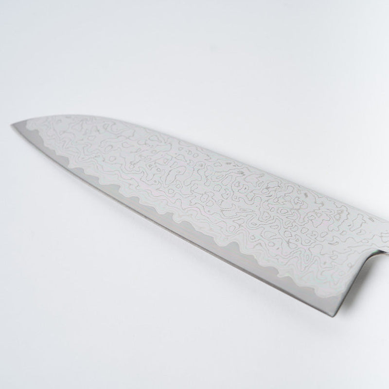 [廚房（廚師）刀] V10大馬士革，31層靛藍藍色八角形橡木手柄| Becos原創