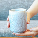 【京燒 清水燒】陶葊 花結晶 (銀藤) 茶杯