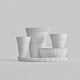 [LARGE PLATE (PLATTER)] 6-PIECE SET FOR LIVING ALONE MATT WHITE | UTSUÀ | IMARI-ARITA WARES