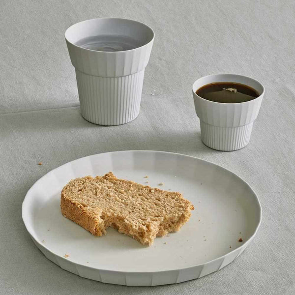 [แก้ว (ถ้วย)] ถ้วย & จานขนาดใหญ่ 3 ชิ้นชุด Matt White | Utsuà | Imari-Arita Wares