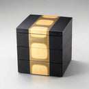 [LUNCH-BOX] ANTIQUE FOIL 3-PART (BLACK) | KANAZAWA GOLD LEAF | HAKUICHI