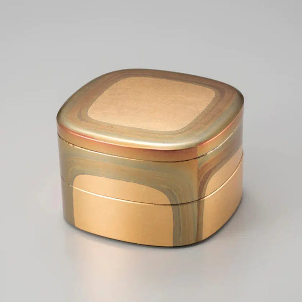 [กล่องอาหารกลางวัน] โบราณฟอยล์ kutsuwa 2-part | Kanazawa Gold Leaf | ฮูคุอิจิ
