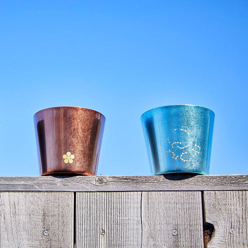 [컵] Kaga Shikisai Water Blue | 카자가와 골드 리프 | 하쿠 이치