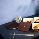 [PLATE] KAGA SHIKISAI FLOWER SEPIA | KANAZAWA GOLD LEAF | HAKUICHI