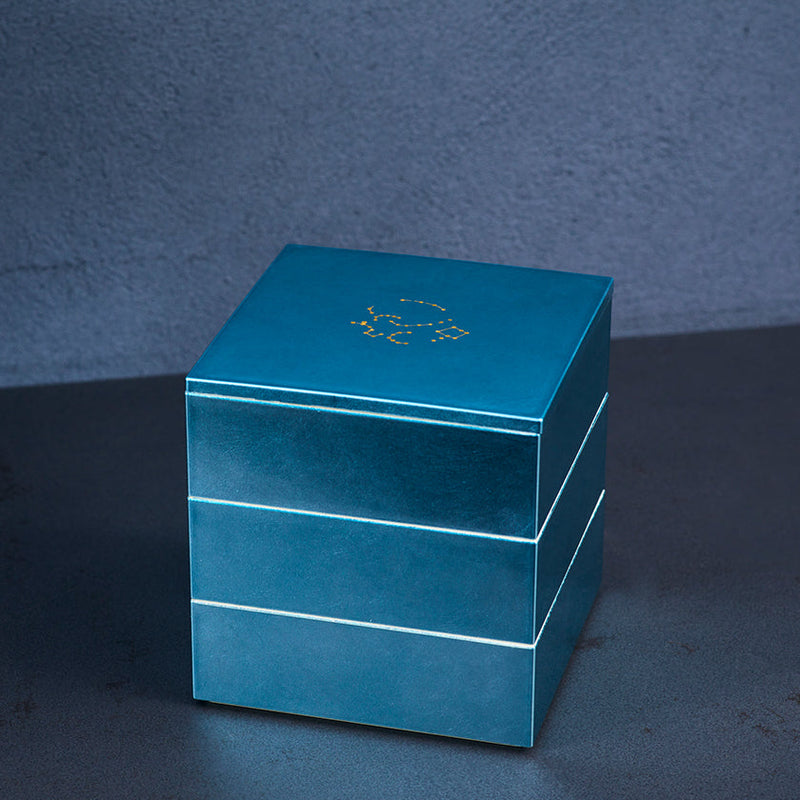[LUNCH-BOX] KAGA SHIKISAI WATER BLUE | KANAZAWA GOLD LEAF | HAKUICHI