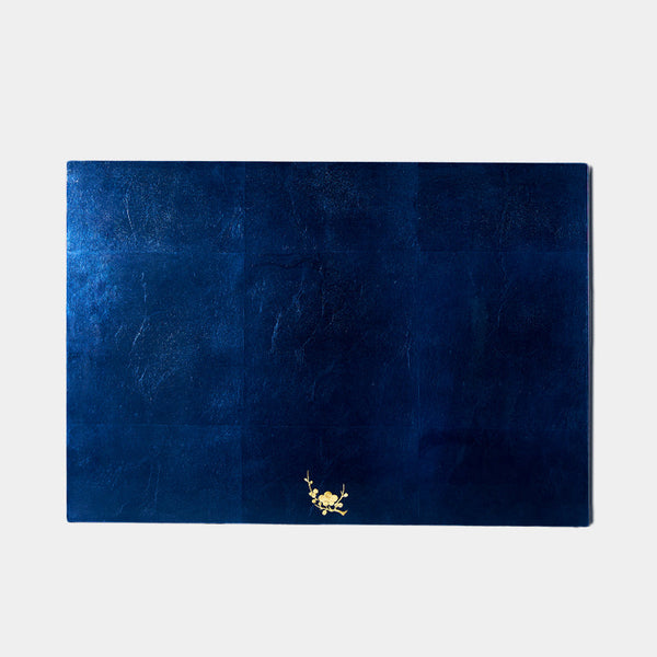 [Table Mat] Kaga Shikisai Deep Blue | Kanazawa Gold Leaf | ฮูคุอิจิ