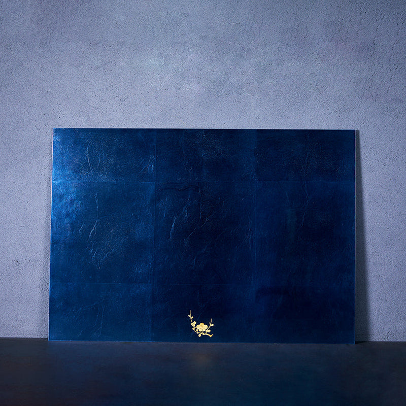 [테이블 매트] Kaga Shikisai Deep Blue | 카자가와 골드 리프 | 하쿠 이치