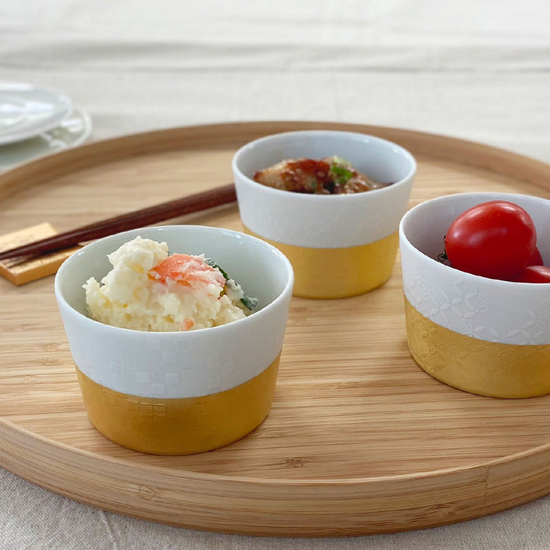 [ชาม] ฟอยล์ Komon Shippo Dish | Kanazawa Gold Leaf | ฮูคุอิจิ